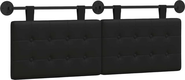 vidaXL Hängendes Kopfteil aus Kunstleder in Schwarz mit geometrischem Design, Breite: 150 cm, Höhe: 55 cm, Tiefe: 5 cm - Bild 1