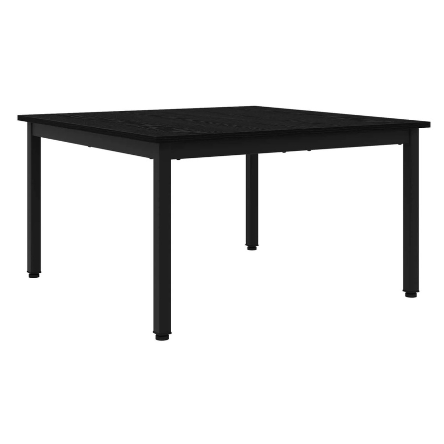 vidaXL Couchtisch in Schwarz und Eichen-Optik, moderner Couchtisch für dein Wohnzimmer aus Holzwerkstoff und Metall, B/T/H: 80 x 80 x 45 cm - Bild 2