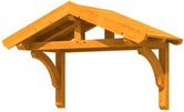 Skan Holz Haustür-Vordach Stettin aus nordischer Fichte, Eiche hell braun, Breite: 180 cm, Tiefe: 80 cm - Bild 1