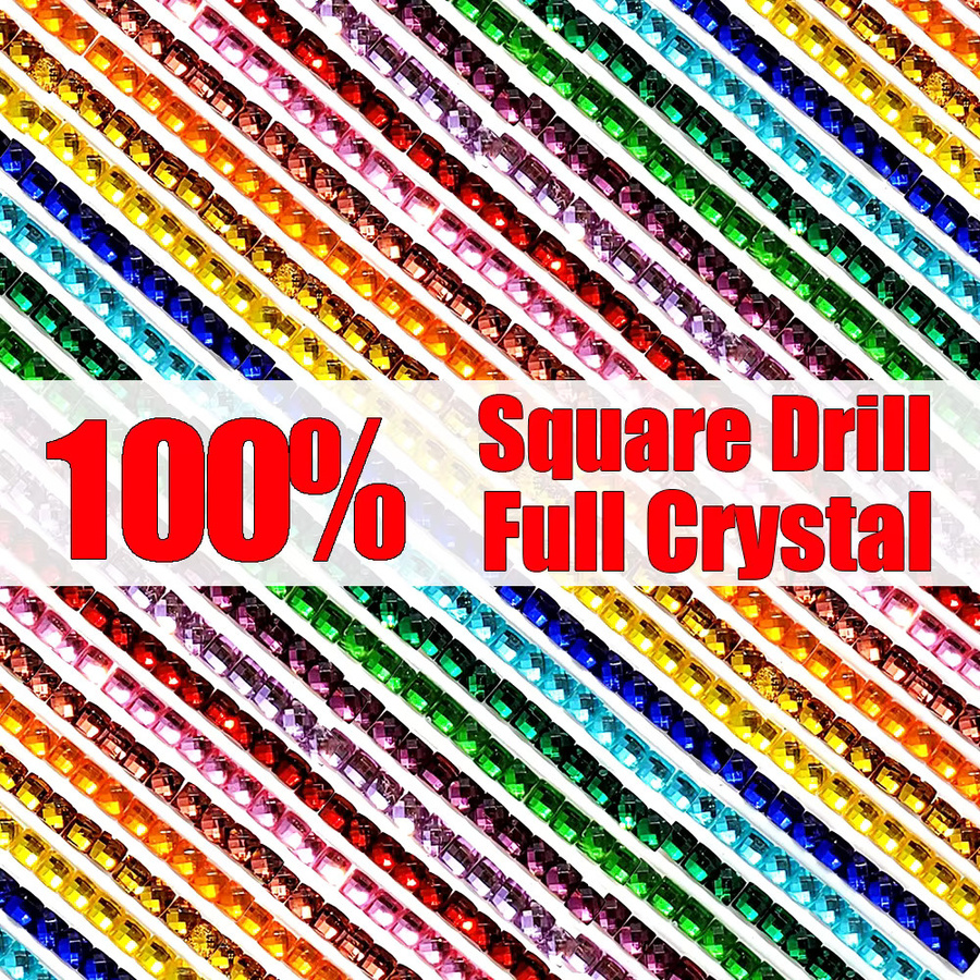 HOMFUN Personalisiertes Diamant-Gemälde mit Feenstaub-Effekt, 5D Kreuzstich Strass Stickerei, Multicolour, B/H: 15 x 15 cm - Bild 2