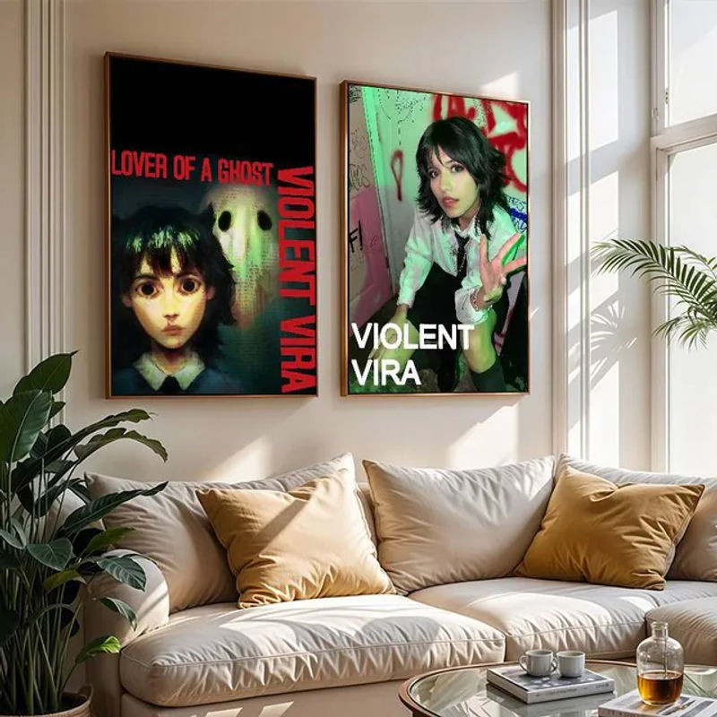VIOLENT VIRA Ghost Posterdruck Porträt auf Papier, mehrfarbig, B: 21 cm, H: 30 cm - Bild 1