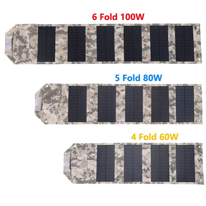 SNQP Faltbares Solarpanel in Schwarz mit 5 V und USB-Anschluss, wasserdichte tragbare Solar-Ladestation für Camping und Wandern - Bild 3