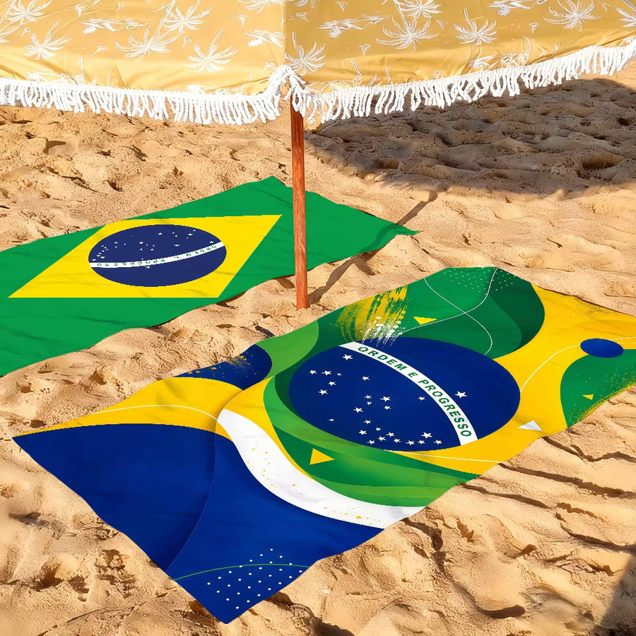 Nation Brazil Handtuch in Multicolour für Strand, Yoga und Fitness - Bild 2