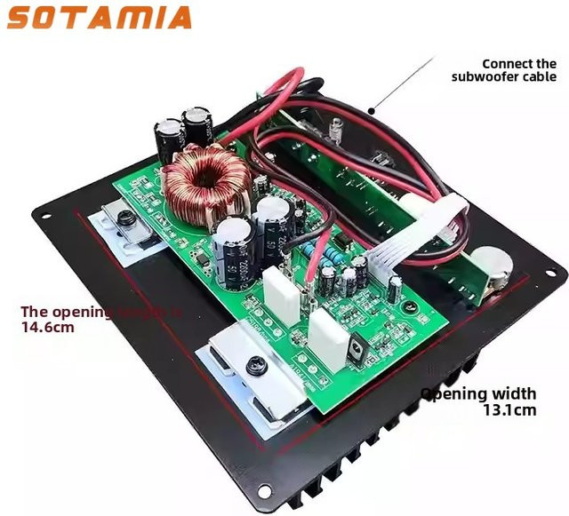 SOTAMIA 300W High-End Auto-Verstärkerplatine für reinen Bass und Hochleistungs-12V-Auto-Audio-Subwoofer - Bild 1