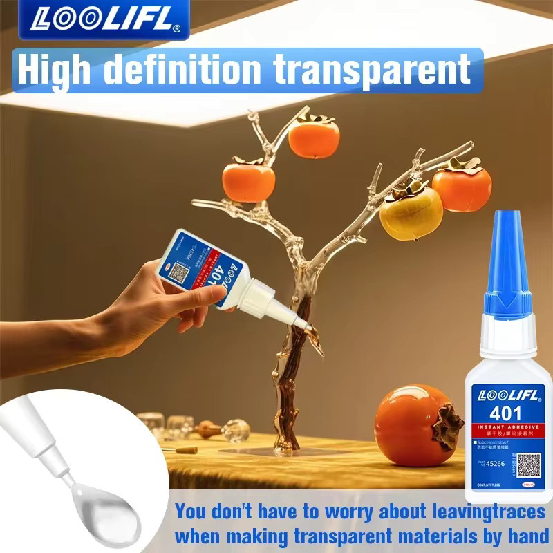LOOLIFL Superkleber 401 Schnelltrocknender Sekundenkleber Transparent für Schmuck und Bekleidungsaccessoires - Bild 3