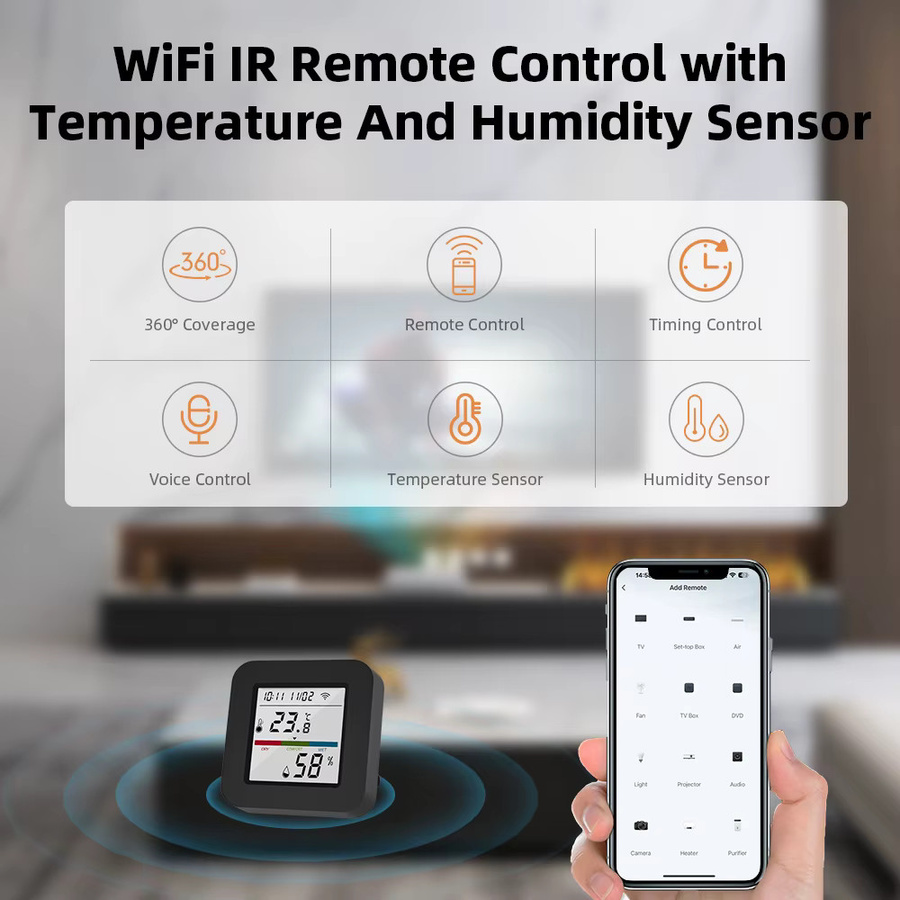 Tuya WiFi Temperatur- und Feuchtigkeitssensor mit IR Universal-Fernbedienung für Smart Life App, Alexa und Google Home - Bild 5