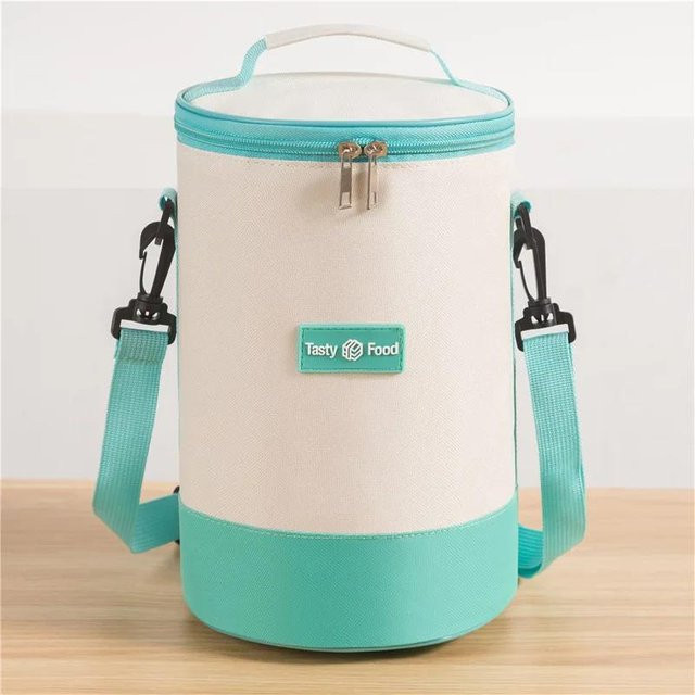 Isolierte zylindrische Lunchtasche von Yiran Furniture in Weiß mit großem Fassungsvermögen - Bild 1