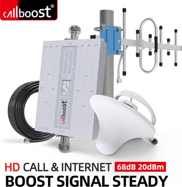 Callboost 4G LTE Cellular Verstärker für GSM 2G 3G 4G Netzwerke mit 800 MHz 1800 MHz 2100 MHz und 2600 MHz Frequenzen - Bild 1