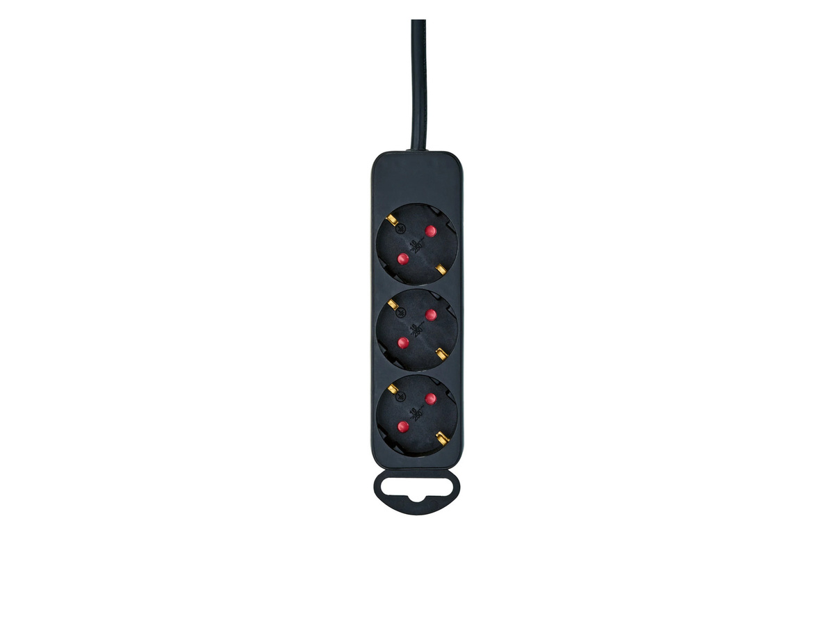 TRONIC Steckdosenleiste 3-fach in Schwarz mit 3 m Kabel - Bild 2