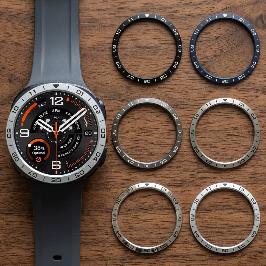 CAOWTAN Schutzring für Samsung Galaxy Watch Ultra 2, 47mm, Schwarz - Bild 2