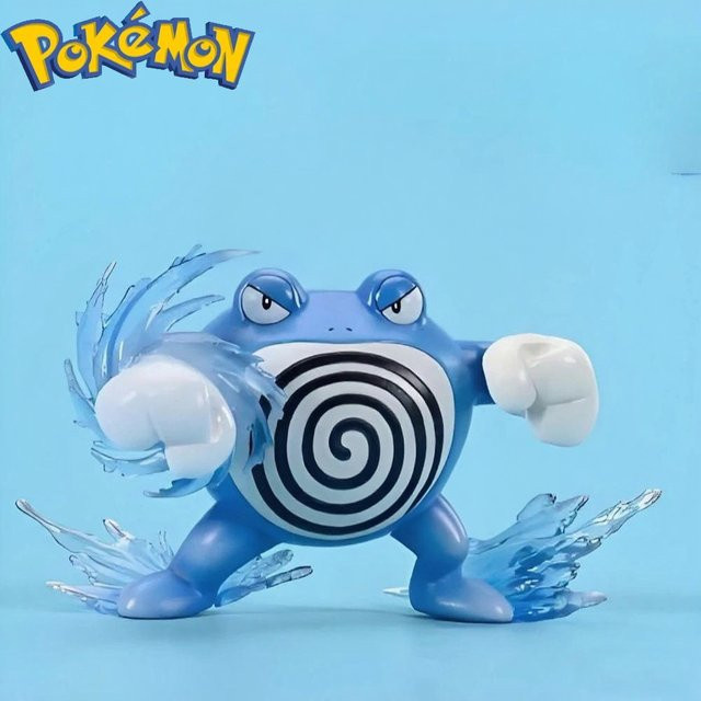 Bandai Pokemon Poliwrath Anime Figur aus PVC in Blau, Höhe: 6 cm - Bild 1
