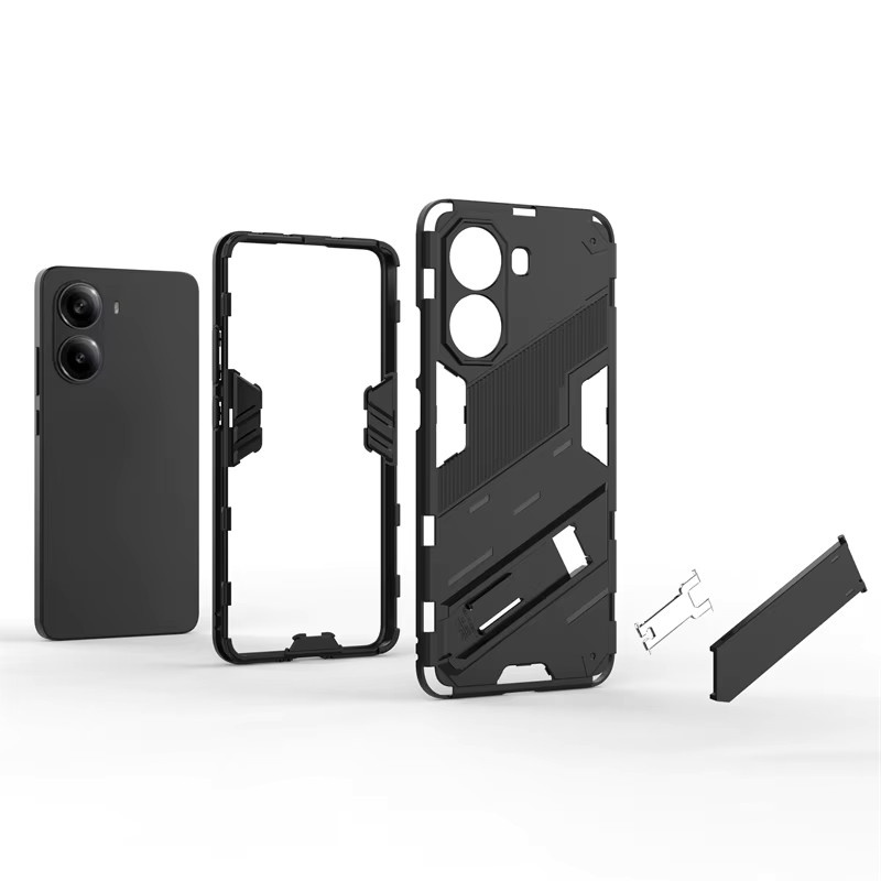 Stoßfeste Schutzhülle für Xiaomi Poco X7 Pro in Blau mit Objektivschutz und Ständerfunktion - Bild 3