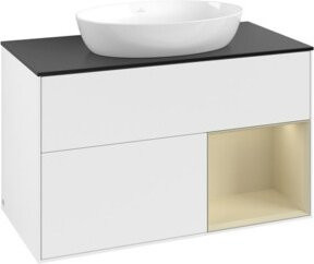 V&B Waschtischunterschrank Finion 100 in Weiß lackiert, Breite: 100 cm, Tiefe: 50,1 cm, Höhe: 50,1 cm - Bild 1