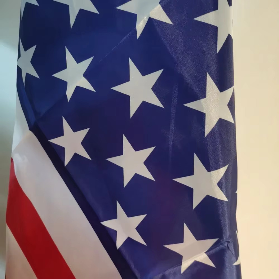 USA-amerikanische Flagge mit Sternen und Streifen aus Polyester in Rot, Weiß und Blau, B/H: 91 x 152 cm - Bild 5