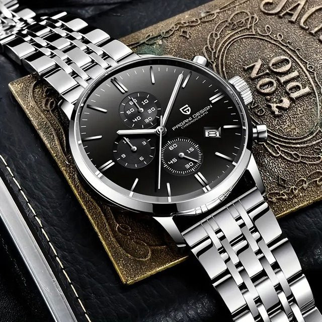 PAGANI DESIGN Chronograph Armbanduhr, Quarz, Edelstahl, Herren - Bild 1