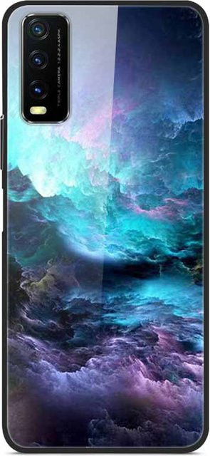 Harte Handyhülle mit gehärtetem Glas für Vivo V2027, V2029, Y20i, Y20s und Y20 in Champagner - Bild 1
