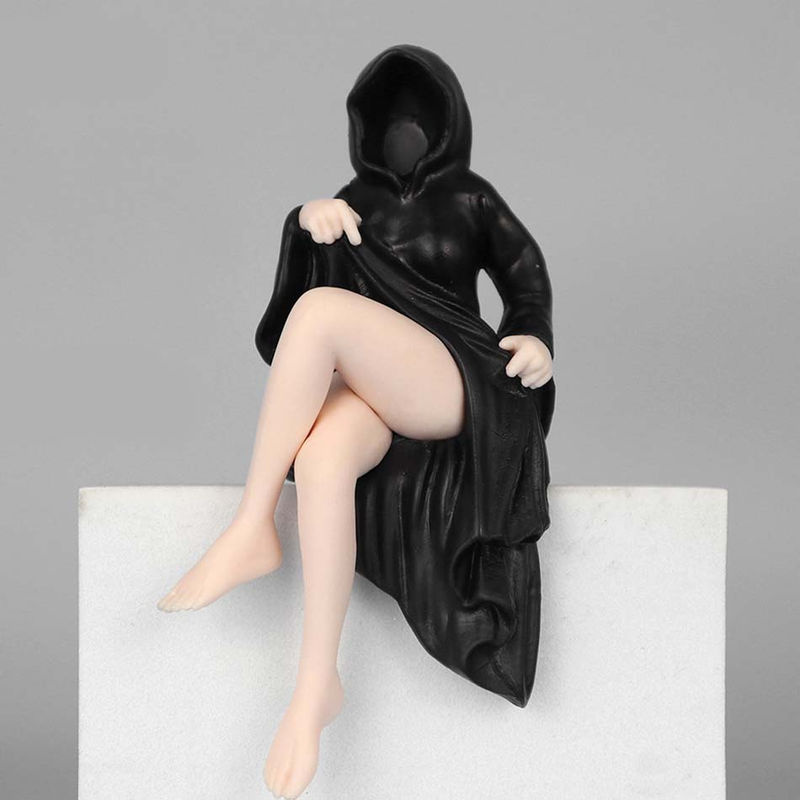 3er-Set Halloween Mysteriöse Statuen in Schwarz von Fashnics zur Schreibtisch- und Regaldekoration aus Kunststoff - Bild 3