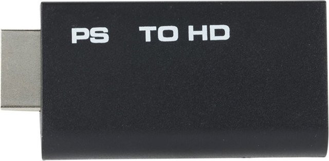 YiFanHeRong PS2 zu HDMI Audio-Video-Konverter Adapter in Schwarz mit 3,5-mm-Audioausgang für Retro-Anzeigemodi 480i/480p/576i - Bild 1