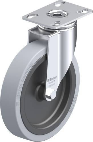Blickle LKPA-VPA 150G Lenkrolle aus verzinktem Stahl und Kunststoff in Grau und Schwarz mit einem Rad-Durchmesser von 150 mm und einer Tragfähigkeit von max. 110 kg - Bild 1