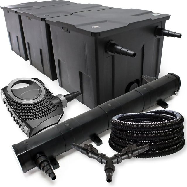 Sunsun Teichfilter Set Neo8000 Schwarz mit 70W Pumpe und 25m Schlauch für bis zu 90000L Teichvolumen - Bild 1