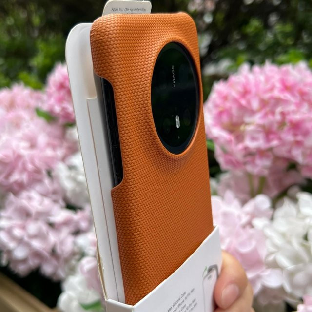 Luxuriöse Retro-Schutzhülle aus Stoff und Leder für OnePlus 15 13 12 11 Pro ACE 6 5 3 2 in Schwarz und Orange - Bild 1