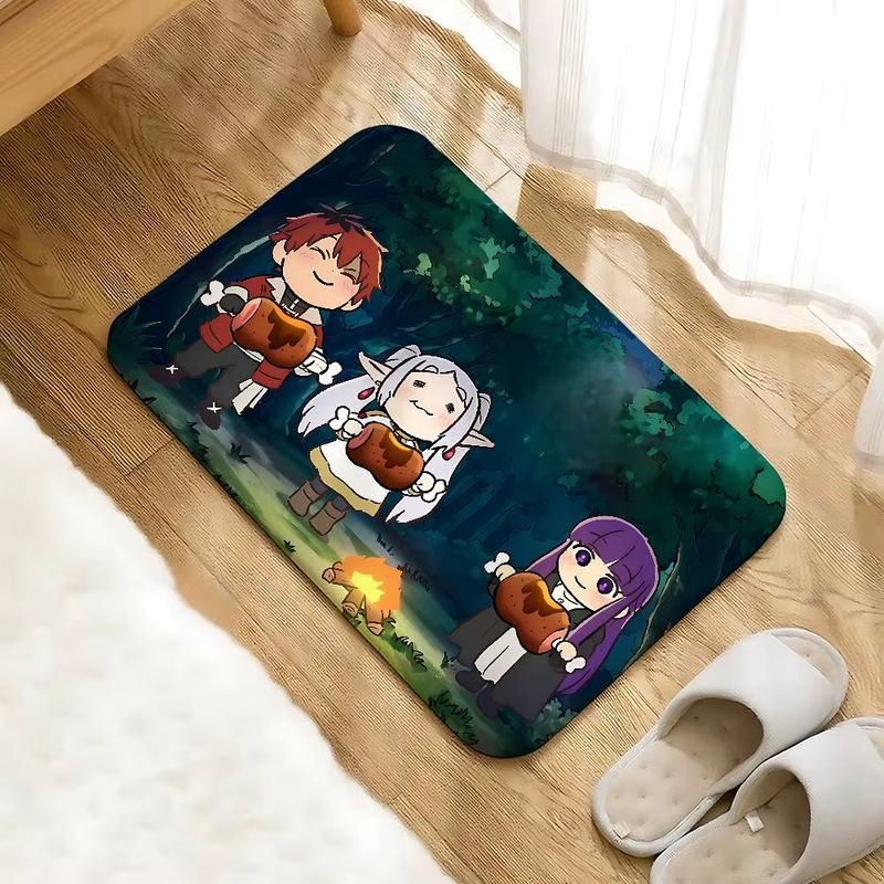 F-Frieren Beyond Journey's End Bodenmatte aus bedrucktem Flanell in Multicolour für Badezimmer, Küche und Eingangsbereich - Bild 4