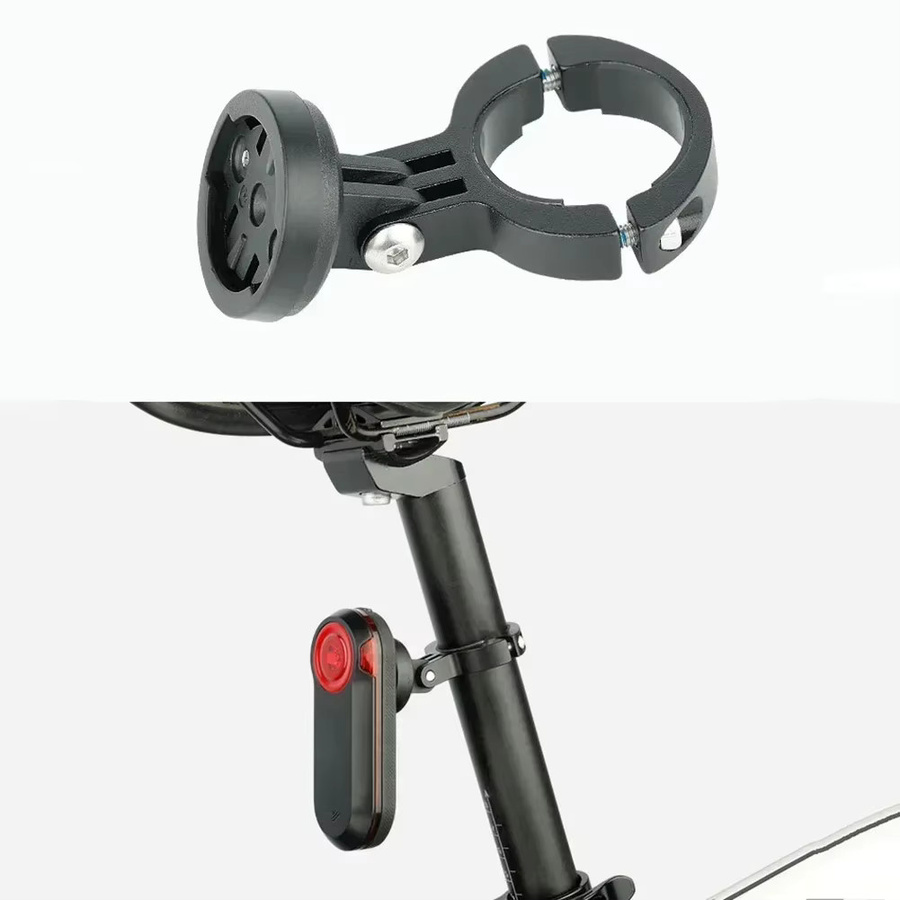 Fahrrad-Rücklicht-Halterung für Garmin Varia und GoPro-Kameras, Schwarz - Bild 2