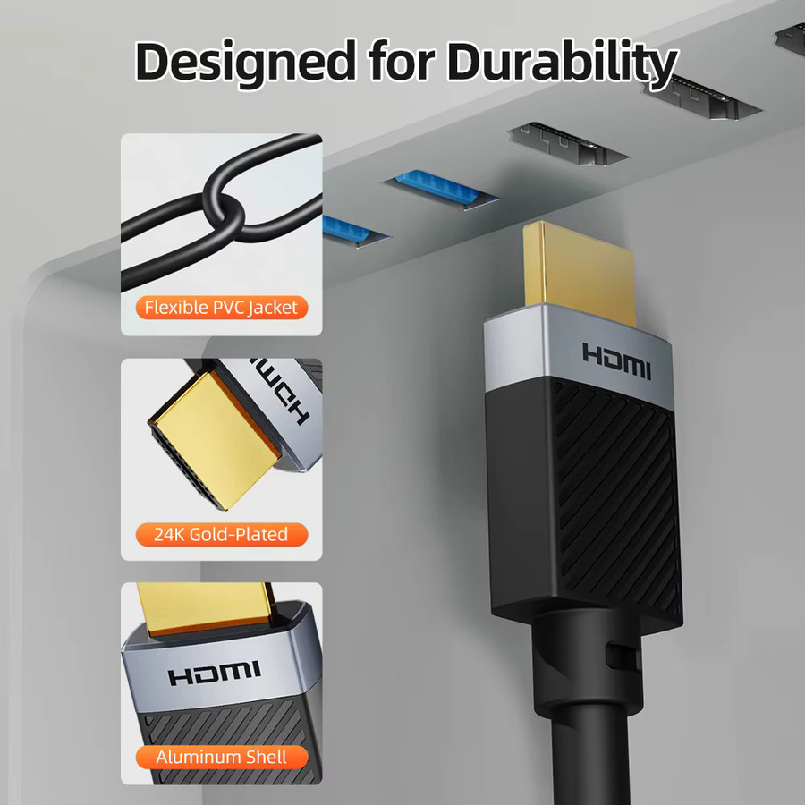 CABLETIME HDMI 2.0 Adapter Stecker auf Buchse in Schwarz für 4K 60Hz HDMI-Verlängerung von Switch, PS4, TV-Box und Laptop - Bild 3
