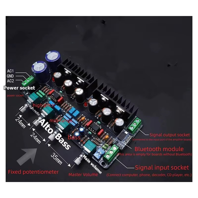 CJSD Bluetooth Hi-Fi Vorverstärker-Board M5 Klasse A mit Röhren-Tonvorschaltverstärker für High-Fidelity Klang - Bild 2