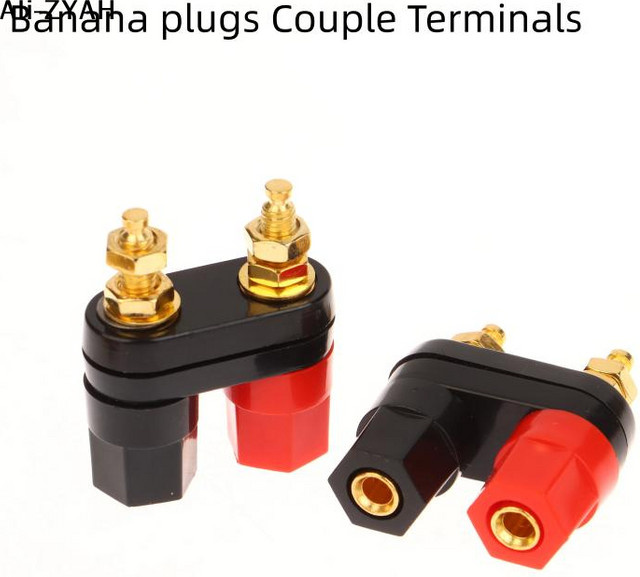 JETTING Bananenstecker Anschlussklemmen Paar in Rot und Schwarz für Lautsprecher und Verstärker - Bild 1