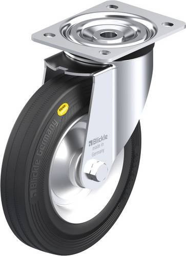 Blickle Lenkrolle 42549 L-RD 202R in Schwarz-Grau mit 200 mm Rad-Durchmesser und 350 kg Tragfähigkeit - Bild 1