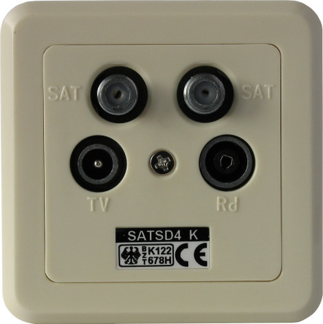 KREILING SAT SD 4k Class A SAT-Einzeldose in Beige - Bild 1