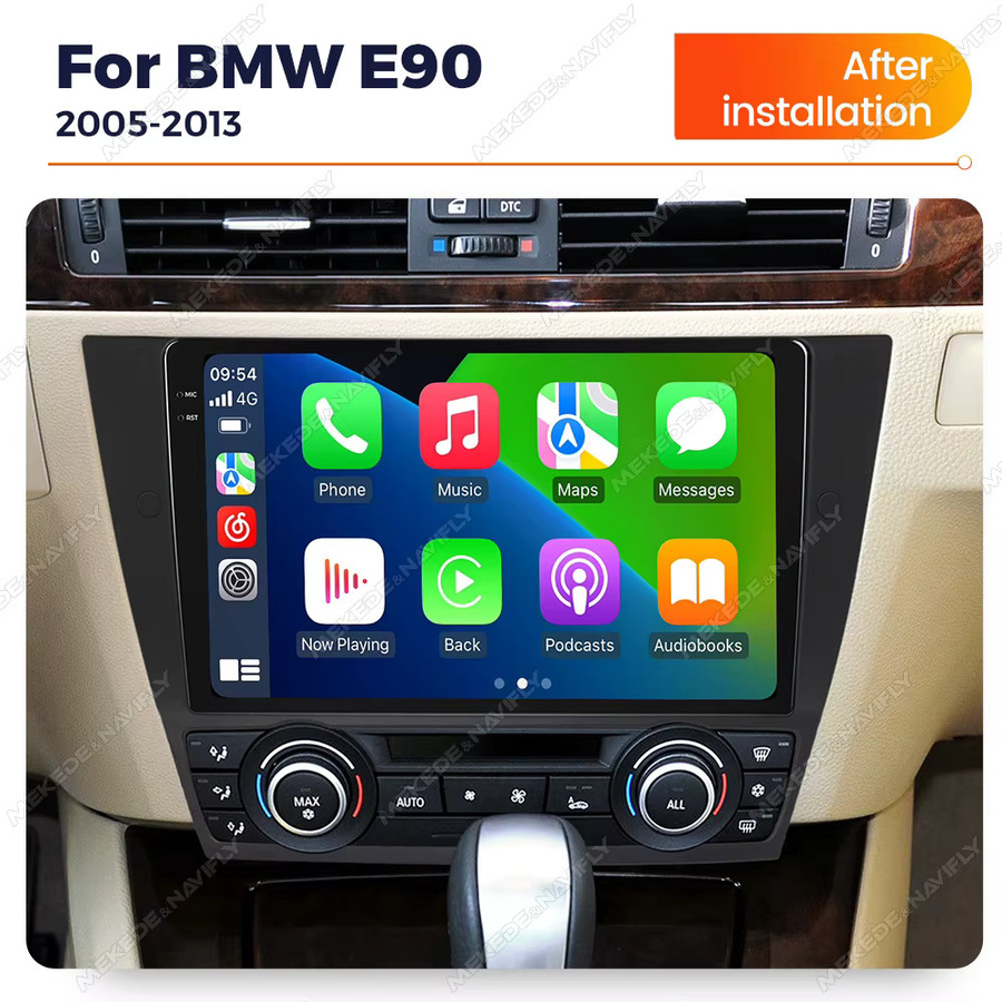 STRONGNAVI Android 14 Auto Radio Stereo für BMW 3er E90 E91 E92 E93 (2005-2013) mit GPS und Carplay in Schwarz - Bild 2