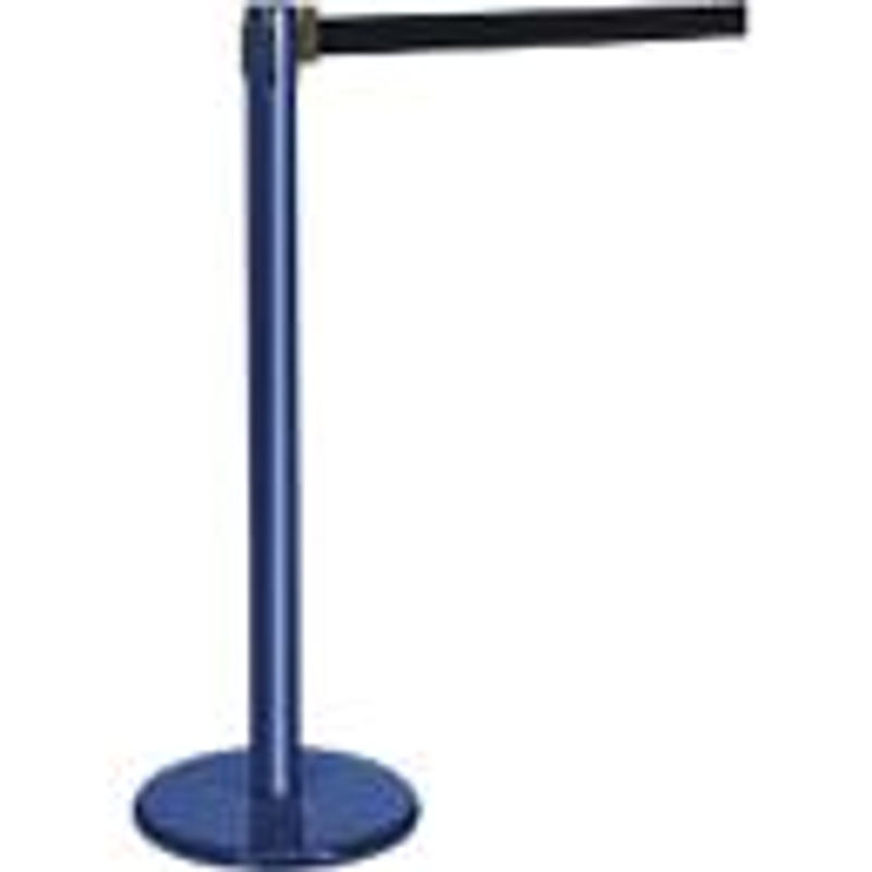 Guidesystems Gurtpfosten in Blau mit schwarzem Gurt aus Metall - Bild 2