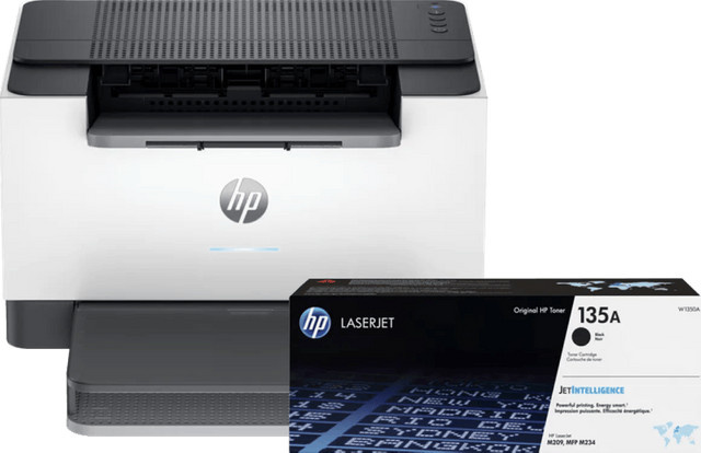 HP LaserJet M207dw Schwarz Laserdrucker mit zusätzlichem schwarzen Toner und Wi-Fi - Bild 1