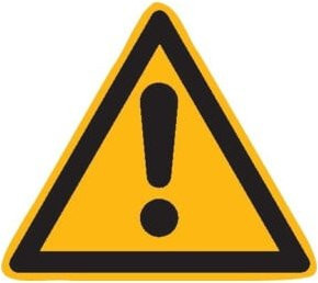 SafetyMarking Warnschild Folie Warnung vor einer Gefahrenstelle, Gelb, 44 Stück pro Bogen, Breite: 2,5 cm - Bild 1