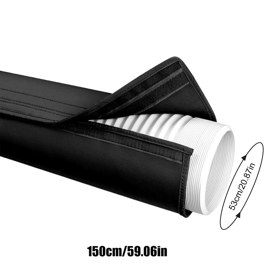 Isolierte Klimaanlagen-Schlauchabdeckung für Abluftschläuche mit 5 bis 5,9 Zoll Durchmesser in Schwarz - Bild 2