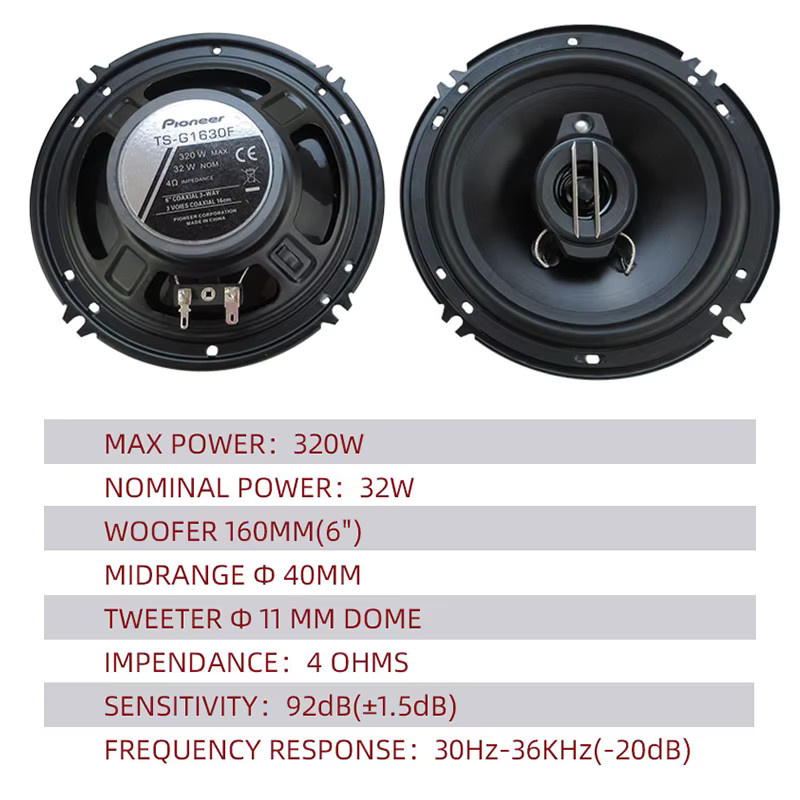 6 Zoll 3-Wege-Universal-Auto-Koaxial-Hifi-Lautsprecher mit 640 W (2 x 320 W) in Schwarz - Bild 3