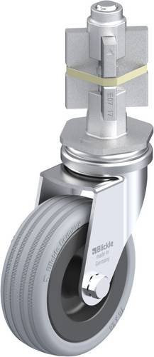 Blickle LRA-VPA 75G-E07 Lenkrolle aus Stahl und Kunststoff, Rad-Durchmesser: 75 mm, Tragfähigkeit: 60 kg, Farbe: Grau/Schwarz - Bild 1