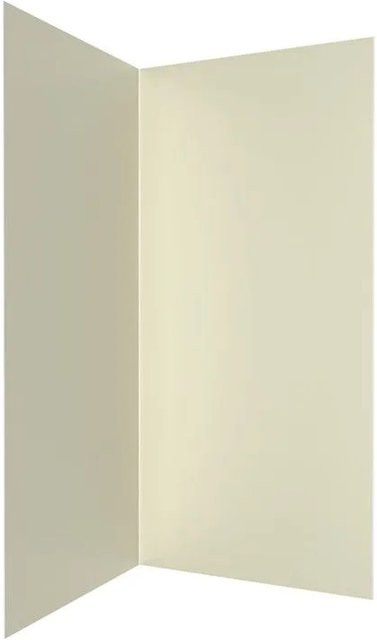 Duschparadies Duschrückwand als Fliesenersatz aus Aluverbundplatte in Elfenbeinweiß, B/H: 90 x 210 cm, Tiefe: 80 cm, Stärke: 3 mm - Bild 1