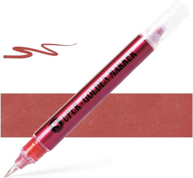 Perlmuttfarbene Pinselstifte Set in Weinrot mit metallischem Farbverlauf und weicher flexibler Spitze für Kalligraphie, Handlettering und Kunstzeichnen - Bild 1