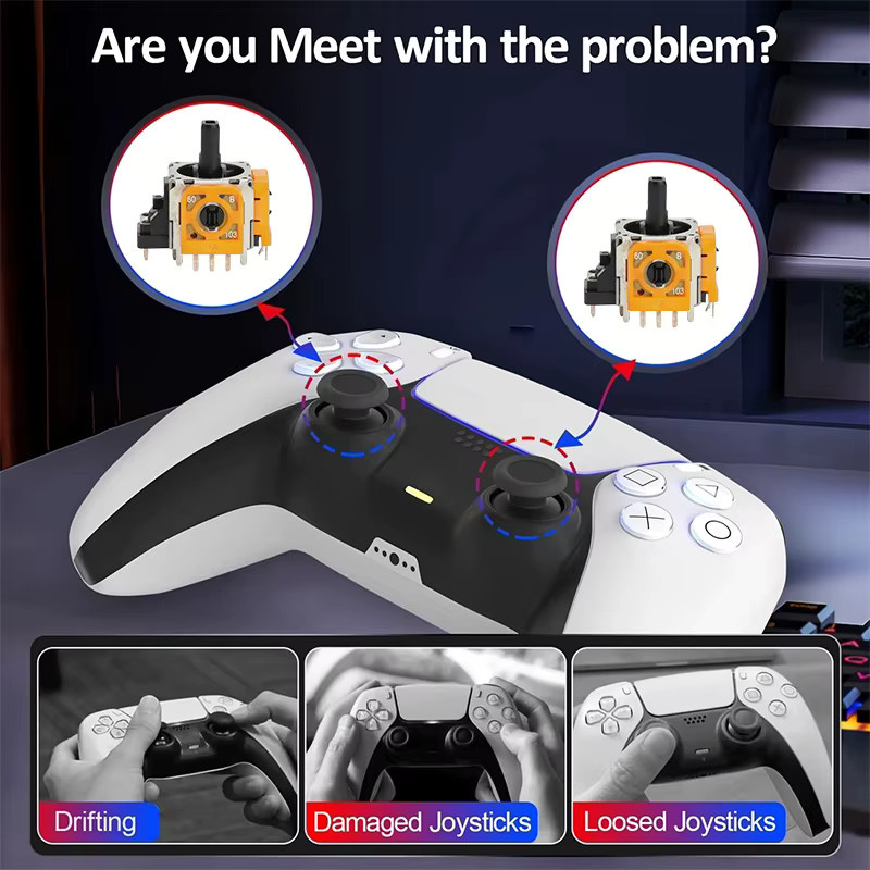 10 Stück TECTINTER 3D Analog-Joysticks in Multicolour als Ersatz-Reparaturteile für PS5, PS4 und Nintendo Switch Pro Controller - Bild 2