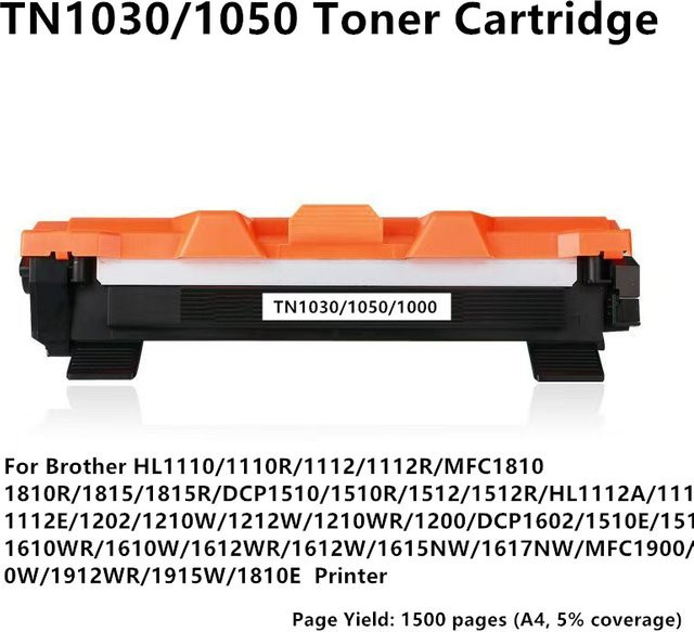 Brother Tonerkartusche TN1000 TN1030 TN1050 TN1060 TN1070 TN1075 TN1095 für HL1110 Drucker - Bild 1