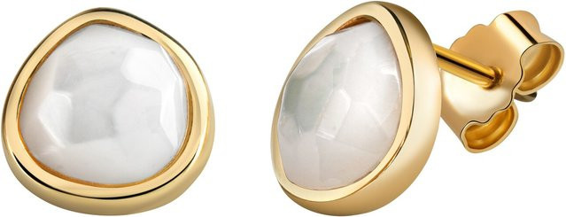 Zeeme Ohrringe 925 Silber, vergoldet, Perle, Damen - Bild 1