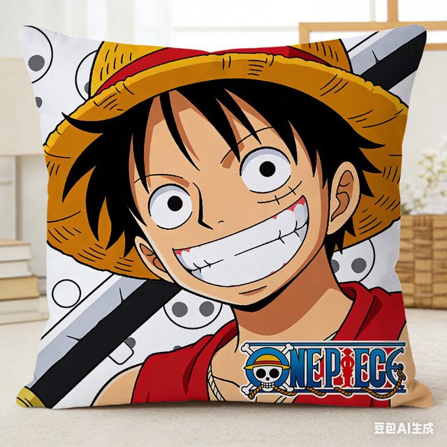 One Piece Anime Print Kissenbezug von Bandai, dekoratives quadratisches Kissen mit Grafikdesign in Multicolour - Bild 1