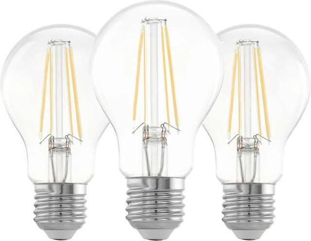 Eglo LED Leuchtmittel E27 Glühlampenform A60 in Warmweiß, transparent - Bild 1