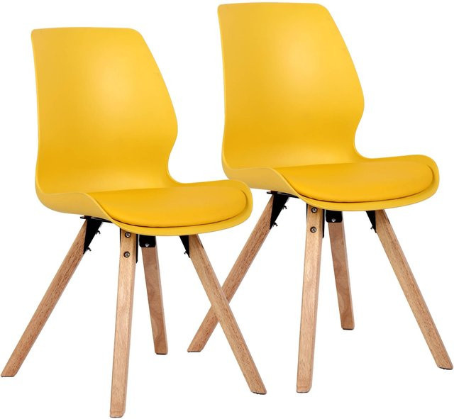 CLP Esszimmerstuhl 2er Set Luna gepolstert, moderner Polsterstuhl mit Rückenlehne für Esszimmer und Wohnzimmer - Bild 1