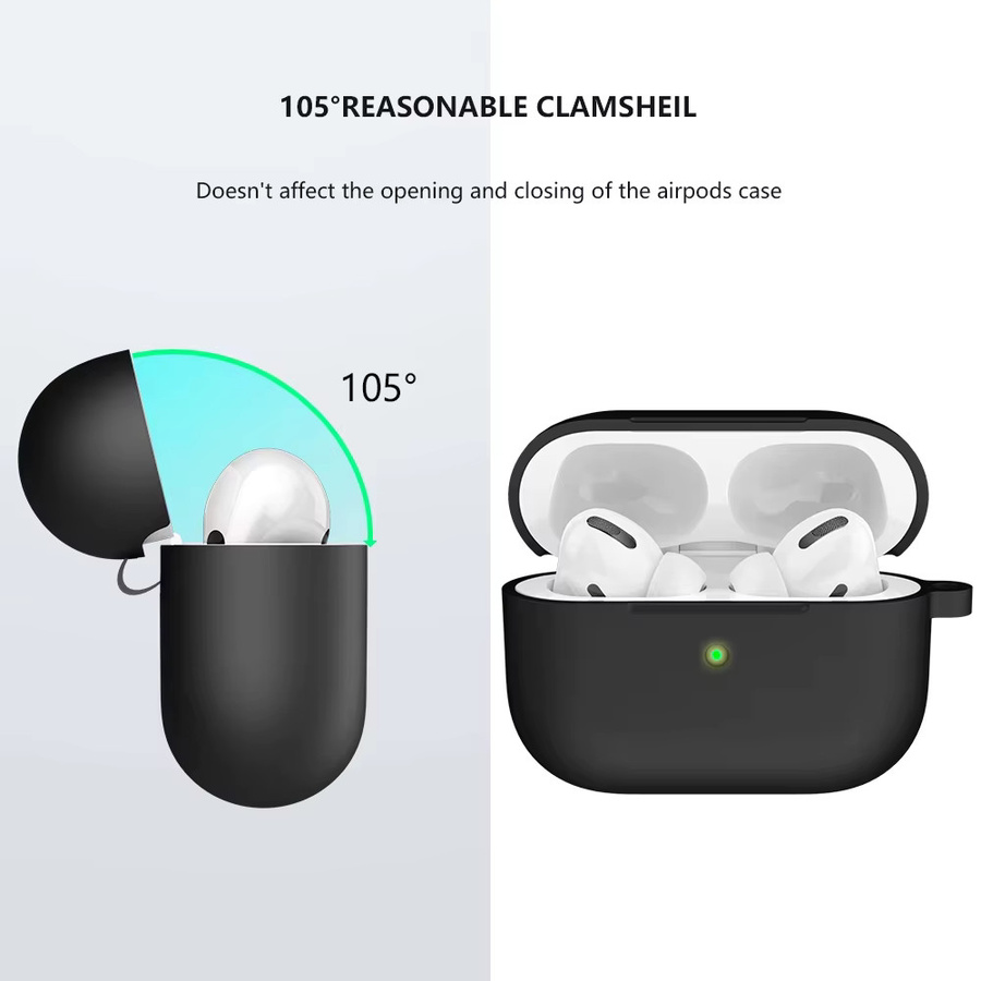 Silikon Schutzhülle für Apple AirPods 4 (2024) in Schwarz - Bild 2