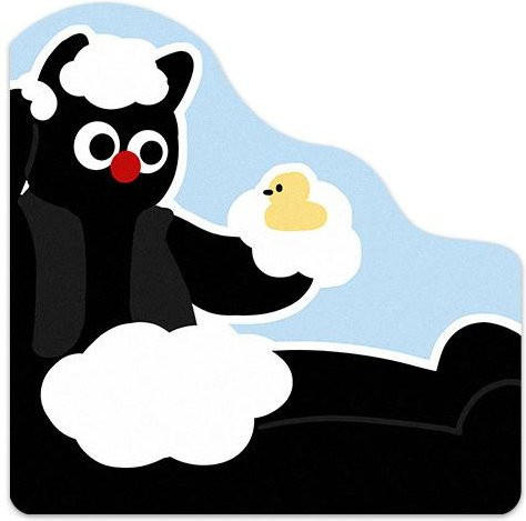 Saugfähige Diatomeenschlamm-Fußmatte von Yiran Furniture mit Cartoon-Design, Farbe Schwarz, B/T: 50 x 50 cm - Bild 1