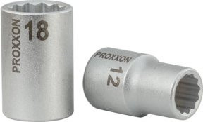 Proxxon 1/2 Zoll Vielzahn-Steckschlüsseleinsatz 12-kant in Silber aus Chrom-Vanadium mit 21 mm - Bild 1